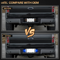 Nouvelle conception de feux de plaque d'immatriculation LED blancs et bleus pour Ford F150 F250 F350 F450 Super Duty Ranger Bronco Explorer, lampes de plaque d'immatriculation