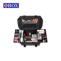 OBOX Большая косметичка на колесиках, легкая, нейлоновая, экологичная, складная, для путешествий, на молнии, с ручкой