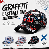 Casquette à visière Graffiti Duckbill, casquette de baseball personnalisée pour hommes et femmes, casquette hip-hop tendance européenne et américaine