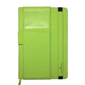 Agenda personnalisable de cahier de budget hebdomadaire A5 avec couverture rigide en PVC vert 100gsm fermeture à glissière porte-carte <span class=keywords><strong>boucle</strong></span> de stylo sur la colonne vertébrale - Product Image 1
