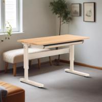 Bureau ergonomique de style moderne pour la maison Bureau d'ordinateur debout facile à assembler Table d'écriture à réglage manuel de la hauteur Chaise d'étude