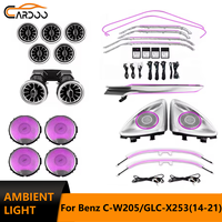 Cardoo - Éclairage d'ambiance 64 couleurs pour Mercedes-Benz W205 X253 C253 GLC - Accessoire d'éclairage d'ambiance LED dynamique amélioré pour l'intérieur de la voiture