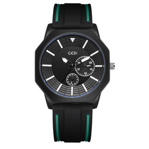 Reloj de Cuarzo Octagonal Luminoso de Silicona para Hombre, de Alta Gama, Resistente al Agua, para Negocios - Product Image 4