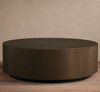 Table basse moderne pour salon, meubles en bois de chêne fabriqués à la main, table basse ronde de luxe