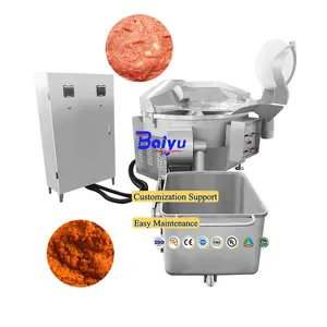 Baiyu Customized Meat and Vegetable Bowl Cutter Chopped Celery Grinding and Mixing Machine