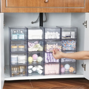 Hot Selling clear <b>Stackable</b> Room Organization Acrylic <b>Storage</b> <b>Drawers</b> With Lid - Product Image 5