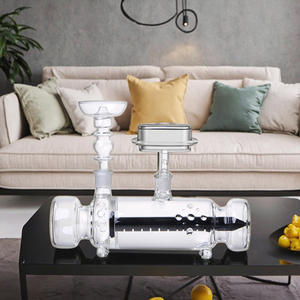 Alta qualità MP5 Shisha narghilè Set fatto a mano nero orizzontale di vetro tubo in Silicone fabbrica all'ingrosso scatola di imballaggio specchio libero - Product Image 1