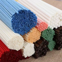 Bâtons de fibre de rotin de roseau de couleur noire de haute qualité 4mm 5mm 6mm bouteille d'huile d'arôme en verre avec des bâtons de diffuseur de roseau