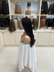 Wholesale Chinese Hair Glueless <b>Wigs</b> Pre Plucked Raw Virgin Human Hair hd Transparent for Lace Front Wave <b>Wigs</b> - Product Image 4