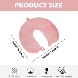 Bantal perjalanan busa memori murni 100% ditingkatkan, sandaran kepala pesawat portabel, bantal leher tidur untuk promosi perjalanan hadiah bisnis - Product Image 4