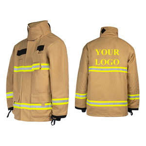 Vêtements de protection contre les incendies certifiés NFPA1971 EN469, veste et pantalon de pompier en Nomex IIIA PBI Aramid avec bandes réfléchissantes - Product Image 4
