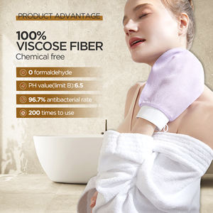 Guante de baño turco negro, paquete personalizado, mascarilla de viscosa exfoliante, mascarilla exfoliante - Product Image 2