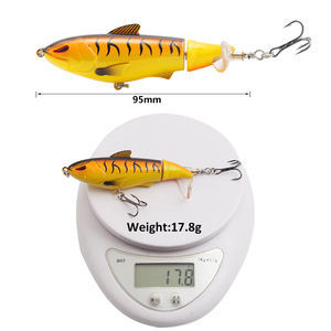 Leurre de pêche artificiel dur Xy 107 Pencil Lure pour eau moyenne, pour la pêche au bar, avec hameçon triple en acier à haute teneur en carbone - Product Image 5