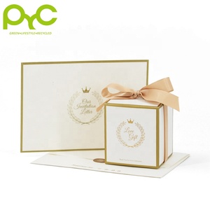 Hộp Sô Cô La Đóng Gói Đám Cưới Sang Trọng Hộp Quà Tặng Bằng Giấy Dung Tích Lớn Đóng Ruy Băng - Product Image 3