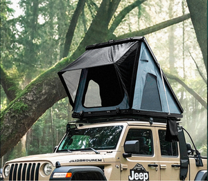 Tente de toit triangulaire à double couche en aluminium pour SUV et véhicules tout-terrain, utilisation quatre saisons, polyester 280G, Oxford 420D - Product Image 1