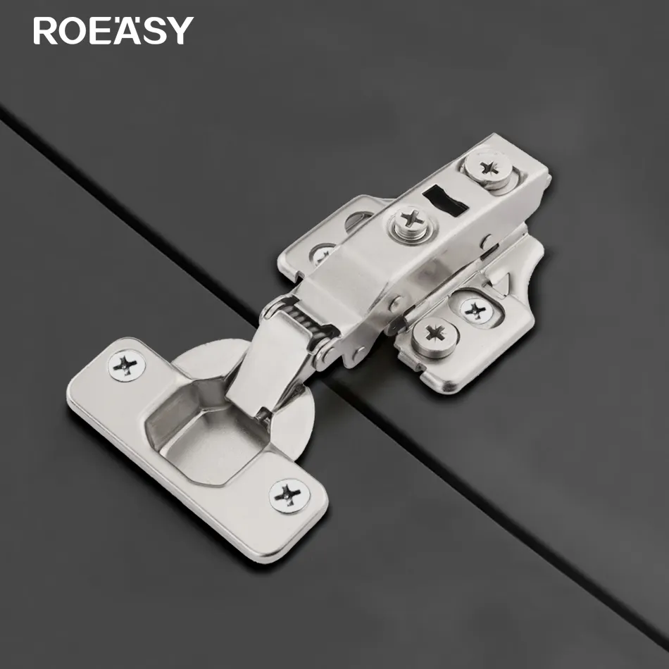 ROEASY 35MM fincan menteşe tek yönlü geçmeli yumuşak kapanış 3D dolap menteşeleri eksantrik ayar vidası ile