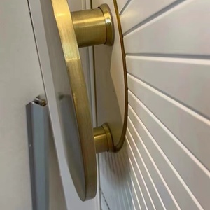 Manijas de Puerta Personalizadas, Semicirculares Simples, para Puerta de Doble Vidrio, Grabadas, de Madera Maciza, Modernas, de Latón para Hotel - Product Image 5
