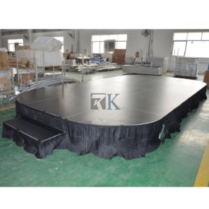 Plataforma de Escenario Portátil de Madera Contrachapada con Iluminación de Alta Calidad y Montaje Rápido, Elevadores de Aleación de Aluminio, Fácil Montaje, Certificación TUV/CE - Product Image 3