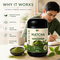 Poudre de Matcha Végétalienne Sans Sucre de Qualité Culinaire OEM pour Détox et Nettoyage