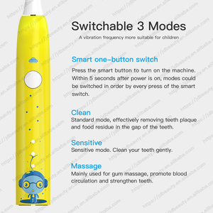 <span class=keywords><strong>Brosse</strong></span> à dents rechargeable pour enfants, 2 têtes de rechange, batterie 14500, 400mAh, charge rapide USB, étanche IPX7, 31200 VPM - Product Image 6