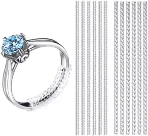 튼튼한 투명한 감소시킵니다 느슨한 반지를 위한 백색 흡진기 반지 크기 조절기