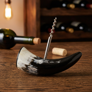 Ouvre-bouteille moderne en corne d'animal écologique de qualité supérieure avec ouvre-bouteille en acier inoxydable pour la maison et l'hôtel par Rf Crafts - Product Image 1