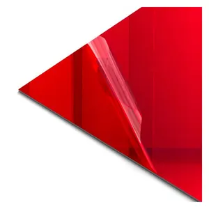 Reflective Thermoplastic Sheet Material 1-6mm Thick Red Colored Acrylic Mirror Retail Advertising Security Applications