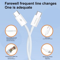Kabel USB Tipe C ML15 dari Aluminium Alloy dengan Jalinan, Pengisian Cepat 6A untuk Ponsel USB C, Kabel Data Pengisian Cepat
