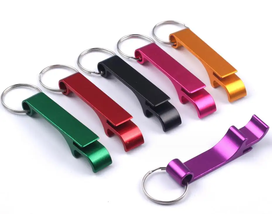 Giá rẻ tùy chỉnh nhôm mở chai Keychain xúc tiến Bán buôn giá rẻ Móc chìa khóa mở chai khắc mở chai cho món quà