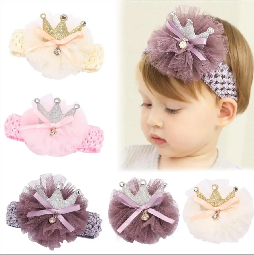 Baby Girls Flower Headbands Lace Band Hair Band Hair Accessories For Baby Girls Newborns Infants