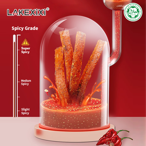 Snack chinois décontracté, délicieux, doux et épicé, en bandes et en tranches super épicées, Latiao, en sachet - Product Image 5