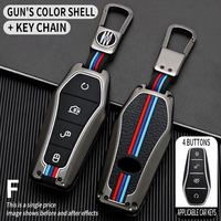 Vente directe de coques de clés de voiture Yuan Han, étui métallique Tang Dmi pour clés BYD Song Pro et Qin Plus, accessoires pour clés de voiture