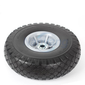 Pneu anti-crevaison 10x3.00-4 avec roulement de 5/8 po, pneu et roue de remplacement robustes de 10 po compatibles avec les chariots à main - Product Image 2