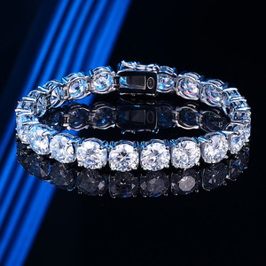 Bracelet unisexe One <span class=keywords><strong>Carla</strong></span> en moissanite 2 carats, argent 925, mode simple et élégante, luxe léger, artisanat transfrontalier - Product Image 2