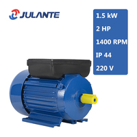 Vente directe d'usine, moteur électrique asynchrone monophasé 1500W 1,5Kw 2Hp 220V AC