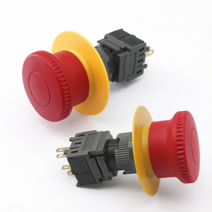 Selbstverriegelnder 2NO2NC 16MM <span class=keywords><strong>BENLEE</strong></span> Kunststoff-Not-Aus-Pilzknopf mit Verriegelung IP40 Industrieller Steuerungs-Stoppschalter - Product Image 1
