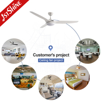 Ventilateur de plafond industriel 1stshine de 60 pouces avec télécommande, haute performance, style luxueux, très bien noté, respectueux de l'environnement, avec éclairage LED