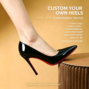 Vente en gros usine Nouveauté 2026 Escarpins noirs sexy à bout <span class=keywords><strong>pointu</strong></span>, talon de 8 cm, à enfiler, légers, style coréen, à semelle rouge haute, à décolleté peu profond, pour femmes matures - Product Image 4