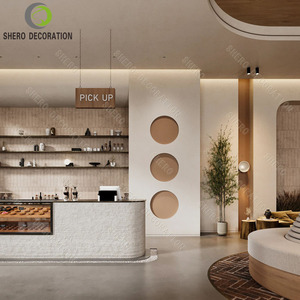 Mesa y Sillas Personalizadas para Cafetería, Muebles Comerciales Modernos de Madera y Mármol para Restaurante - Product Image 3