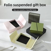 Boîtes cadeaux rigides magnétiques pour bijoux avec doublure en éponge - Boîte en carton personnalisée à double ouverture avec dorure à chaud pour bagues, montres, lunettes