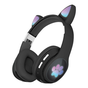 Cat Ear K6133 Bluetooth Headphones With Led Light Pink Color For Kids And Girls - Product Image 2