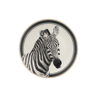 Ensemble de vaisselle en céramique zèbre nordique moderne 24 pièces, tendance, élégant, vaisselle de safari, assiettes et bols en porcelaine, décoration moderne pour la maison, portable