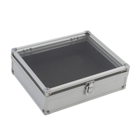 Valise de transport en aluminium antichoc personnalisée, valise de route sur mesure, boîte à outils en aluminium avec couvercle transparent