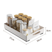 Support coulissant en métal multifonctionnel et peu encombrant pour la cuisine, l'évier de la salle de bain et le rangement des épices.