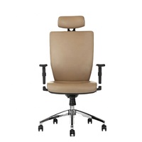 Chaise de bureau multifonctionnelle Boss Manager Chaises de bureau Chaise de bureau ergonomique en cuir brun inclinable avec accoudoir