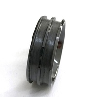Maßgefertigter Schmuckherstellungs-Lieferant 8mm Abgeschrägte Kanten 2,5mm Doppelkanal Weiße Keramik-Ringrohlinge zum Einlegen