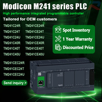 Contrôleur programmable Modicon M241 TM241CE24U PLC, module d'E/S 24 points avec communication PROFINET, 24V DC