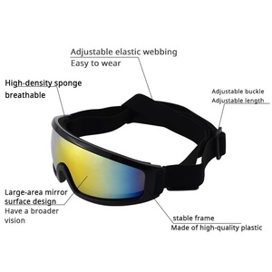 Grandes lunettes de soleil <span class=keywords><strong>pour</strong></span> animaux de compagnie Lunettes de neige en plastique de style simple <span class=keywords><strong>pour</strong></span> chiens Big Lens - Product Image 3