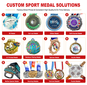 Logo personnalisable sport médaille en métal cadeau heureux or argent cuivre médailles personnalisées Marathon mode Anime médailles vierges sport - Product Image 6