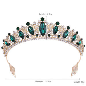 <span class=keywords><strong>2022</strong></span> europeo Noble lujo Bling brillante de alta calidad de cristal de diamantes de imitación Tiaras y coronas boda - Product Image 6